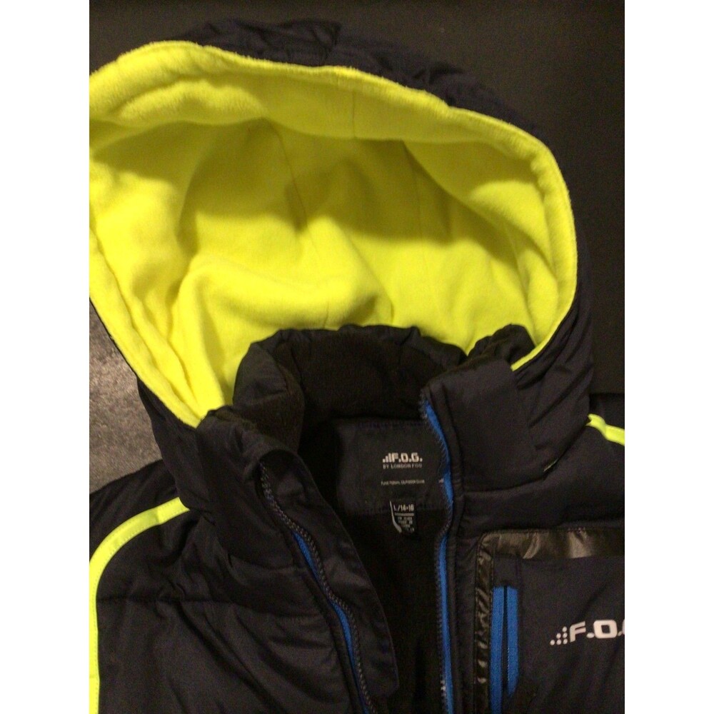 KIDS PUFFER JACKET COAT F.O.G. BY LONDON FOG Large 14/16  lightweight outer READ - Picture 5 of 15